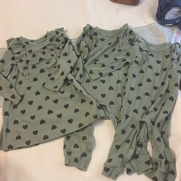 Cat and Jack bundle of dress+2 rompers - Picture 1 of 5